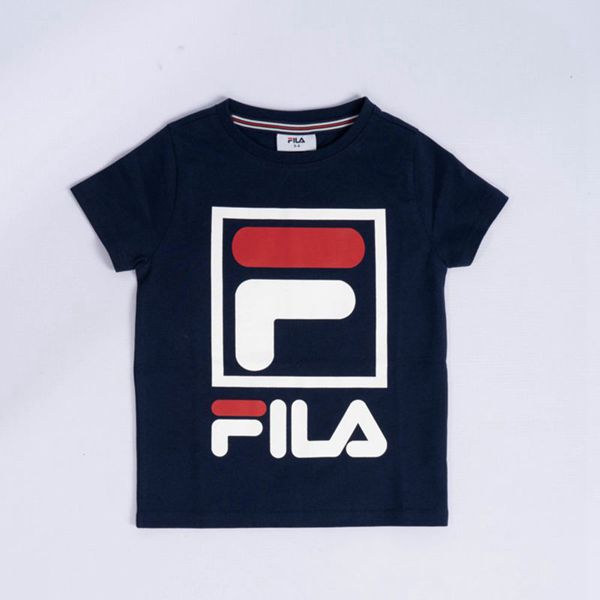 Camisetas Manga Corta Fila Niños Azul Marino - Stacker - España 896423ARP